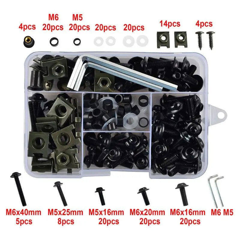 Universal For Yamaha YZF-R1 YZF-R3 YZF-R6 YZF-R7 177x Complete Fairing Bolts Kit