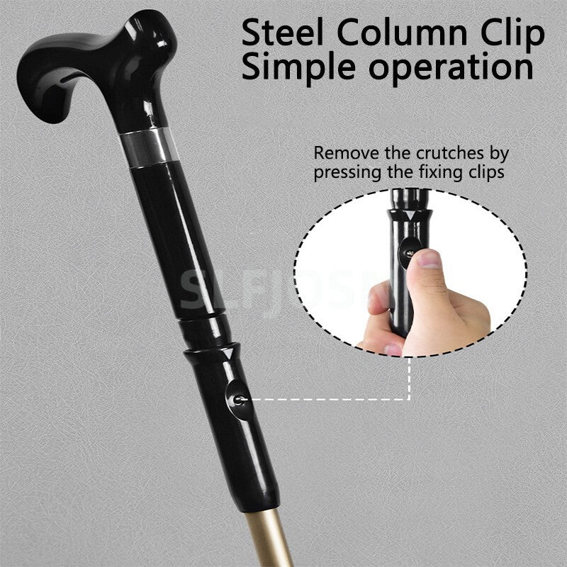 2-in-1 Walking Sticks Umbrella Windbreak Ribs Walking Cane Umbrella for Elderly