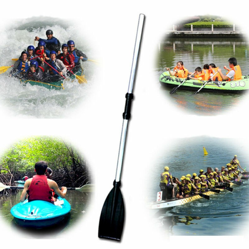 2pc 126cm/50" Boat Oars Double-ended Kayak Paddles Float Raft Canoe Detach Black