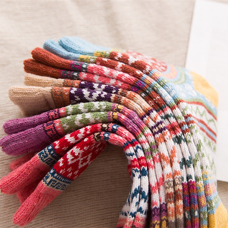 5 Pairs Women Wool Cashmere Warm Soft Thick Casual Multicolor Winter Socks Lot