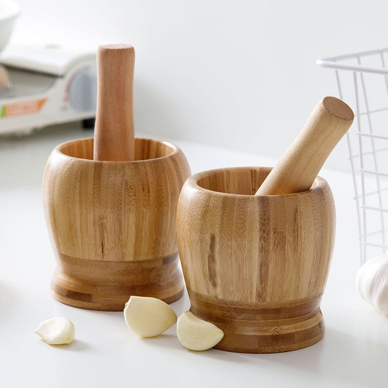 UK WOODEN PESTLE MORTAR SETS NATURAL HERB SPICE CHUTNEY GRINDER CRUSHER GRINDING