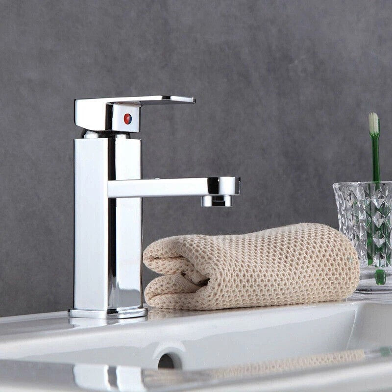Bathroom Mixer Taps Basin Tap Chrome Wash Sink Mono Lever Modern High Quality UK
