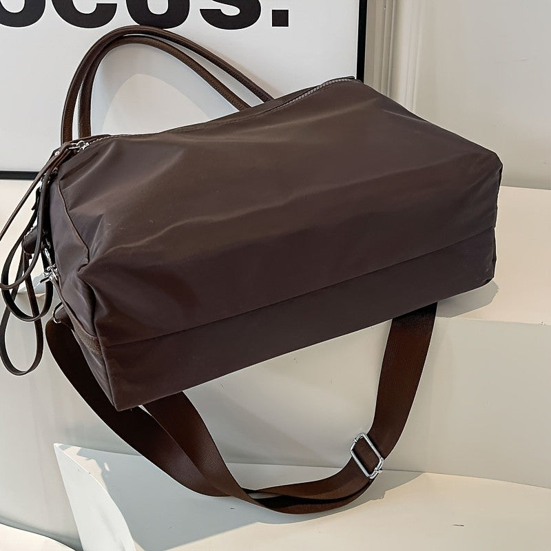 Women's Solid Color Large Capacity Tote Bag, Minimalist Fashion Casual Everyday