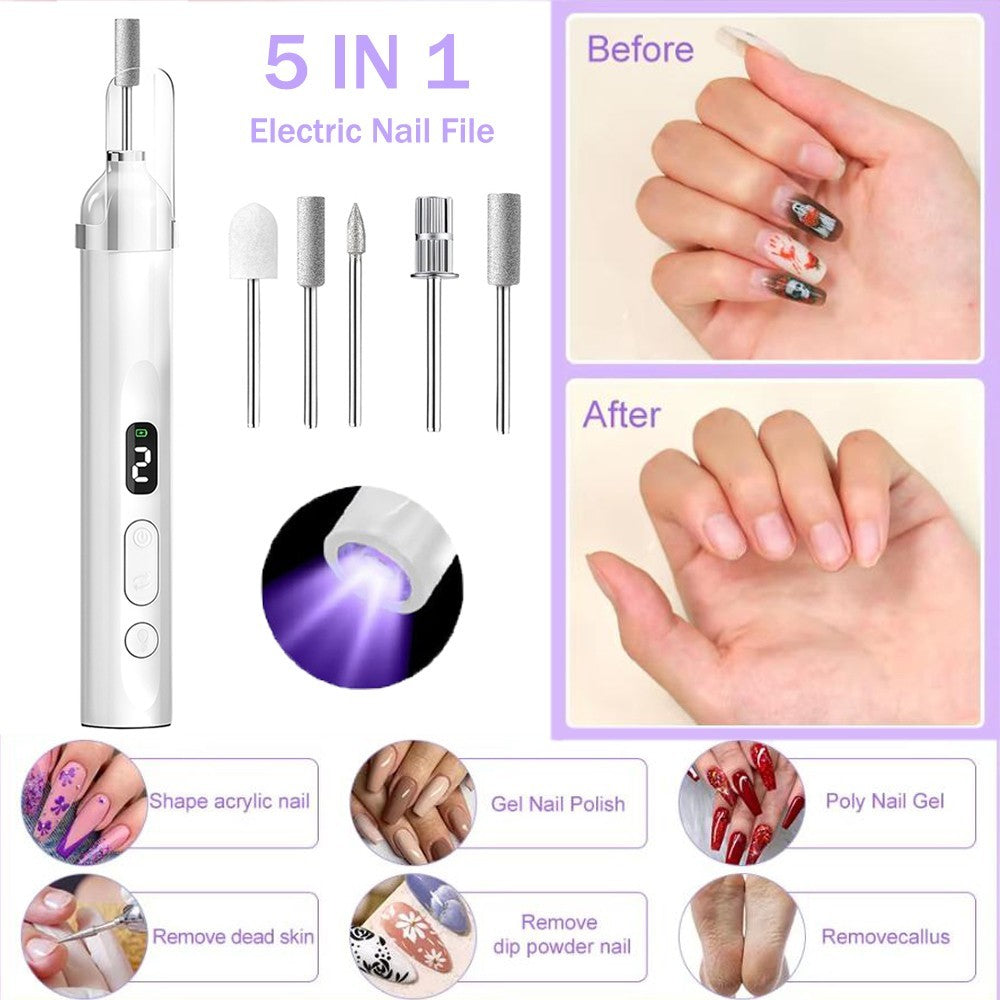 Toe Nail Grinder For Thick Toenails Set Manicure And Pedicure Electric Nail File