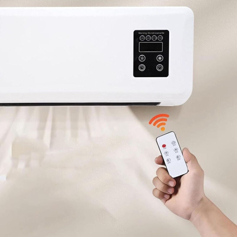 2in1 Wall Mounted  Natural   Fan Heater with Remote Control UK