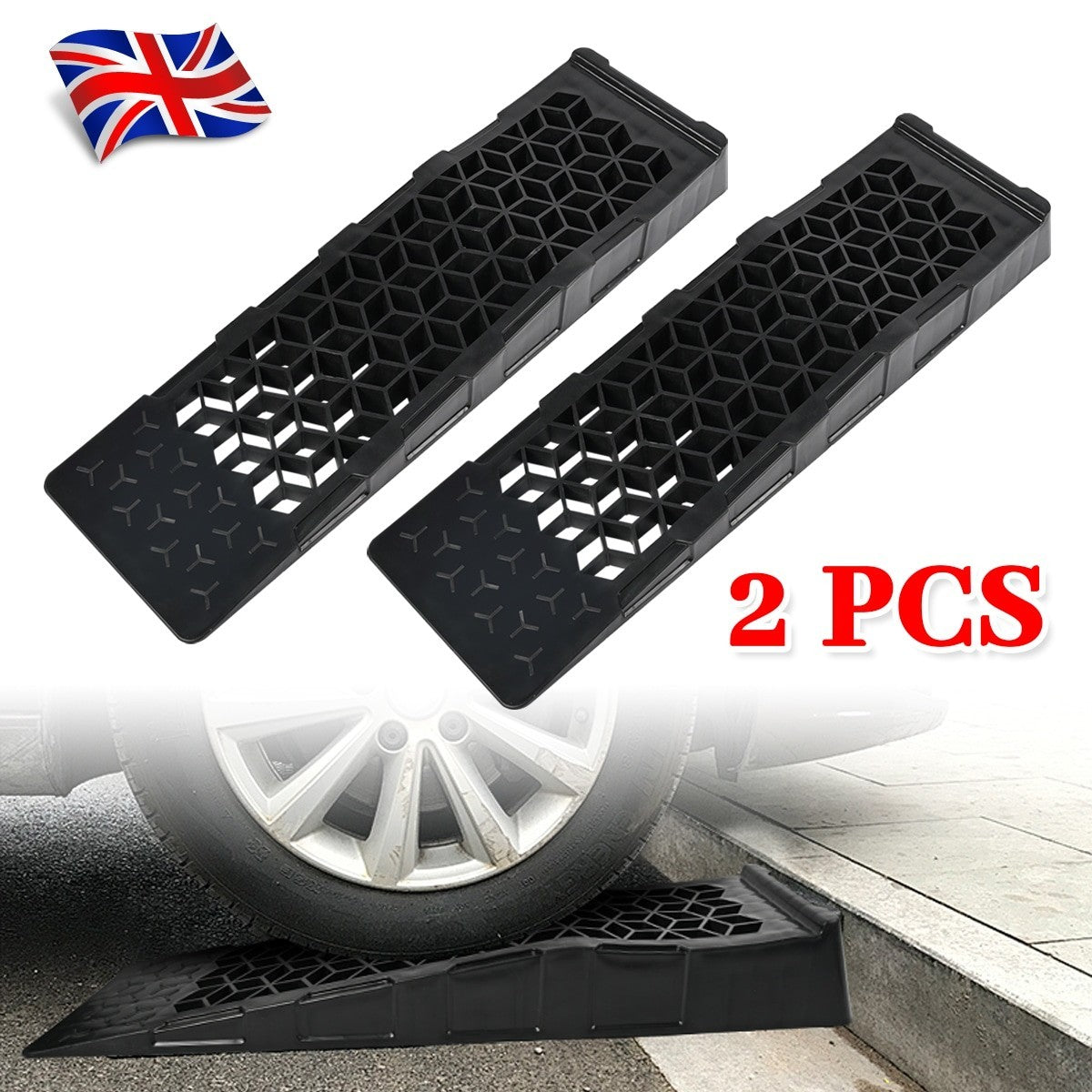 Heavy Duty 5 Ton Low Rise Car & Van Ramps Plastic Strong & Heavy Duty Pair 2026