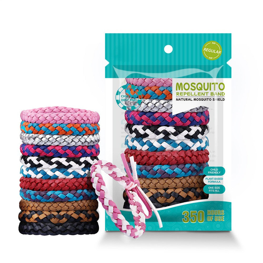12X Mosquito Repellent Plastic Bracelets Natural Waterproof Deet-Free Non Toxic