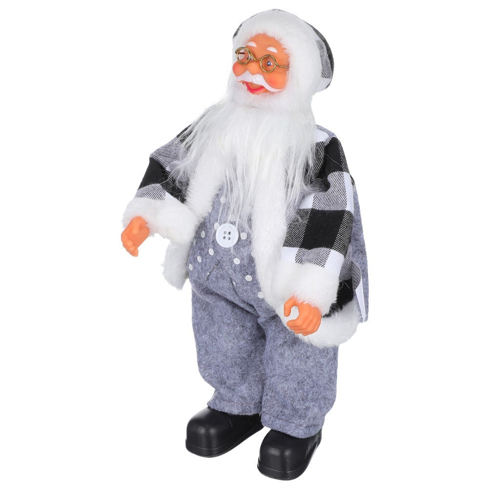 Holiday Standing Santa Claus Statue Reusable Multi Color Christmas Party Decor