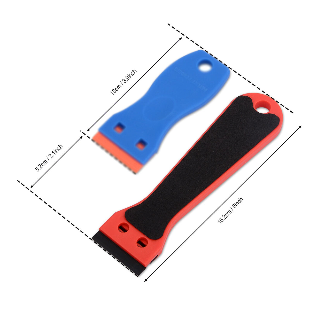 100 Pcs Plastic Scraper Razor Blades Auto Decals Stickers Remover No Scratch