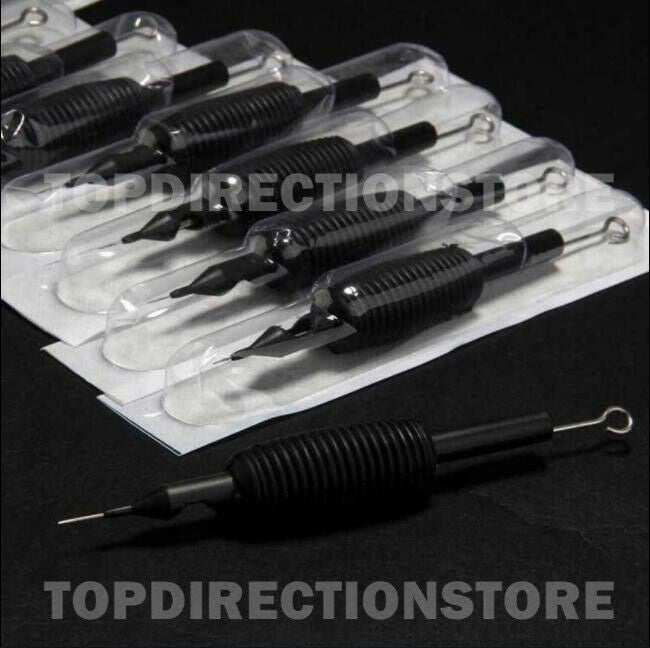 10pcs Disposable Tattoo Needle and Tube with 3/4 Grip Tip Standard Taper
