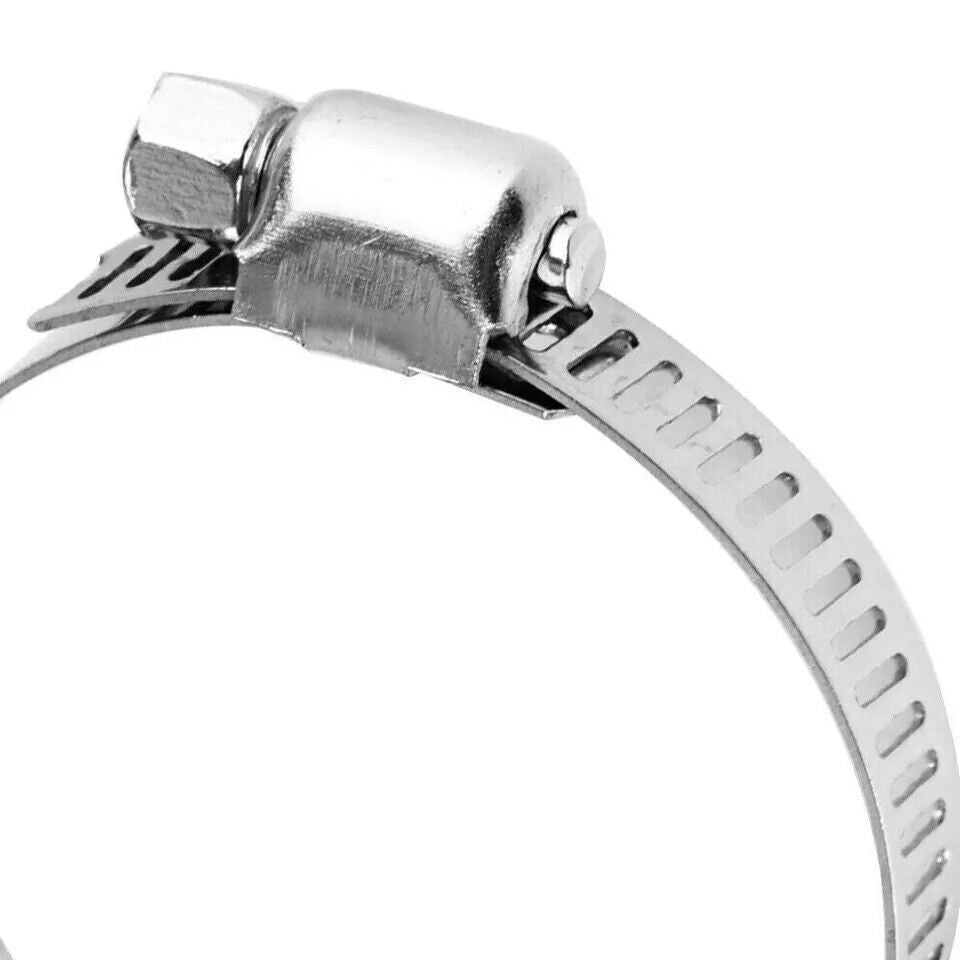 101x Assorted Stainless Steel Hose Clamp Kit With No Driver Jubilee Clips Set UK