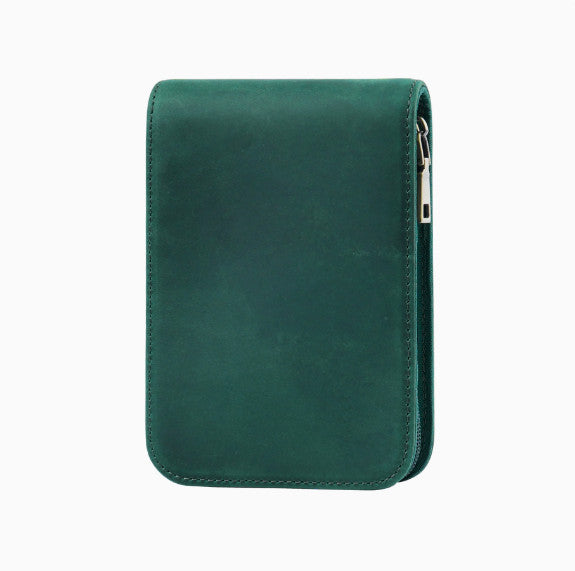 Genuine Leather 12 Slots Fountain Pen Case Stationery Pen Storage Bag Organizer