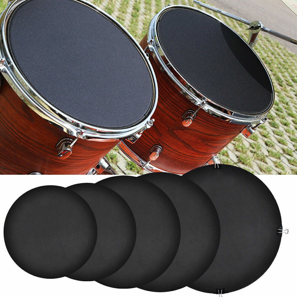 14Pcs Drum Mute Pads Silencer Drumming Practice Rubber Foam Pad Cymbal Mute Pad