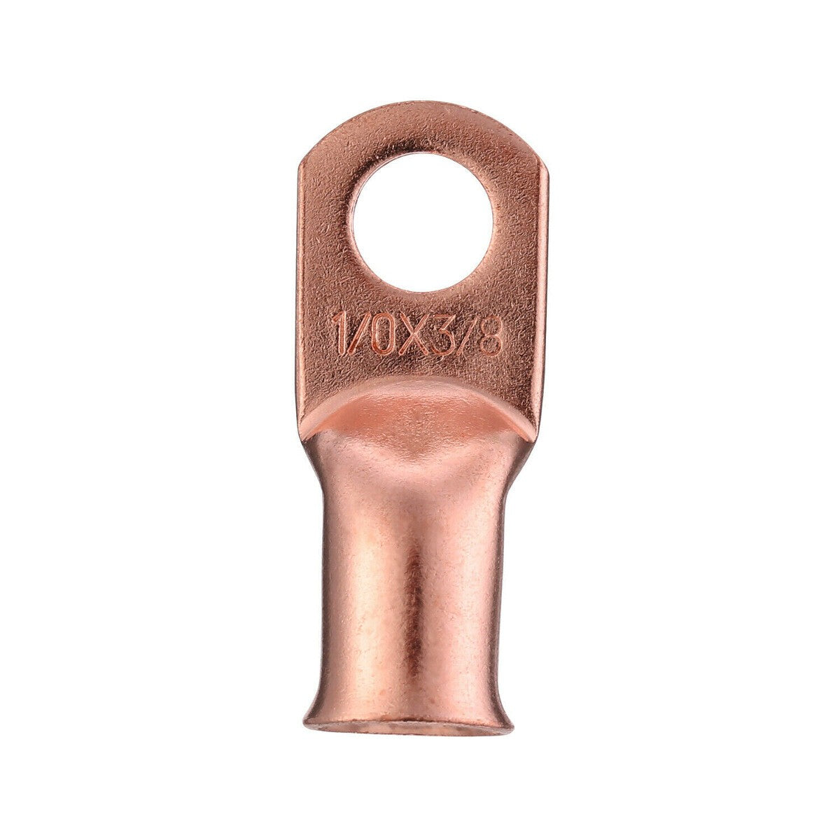 10pcs 1/0 AWG Gauge Copper Lugs w/ RED & BLACK Heat Shrink Ring Terminals