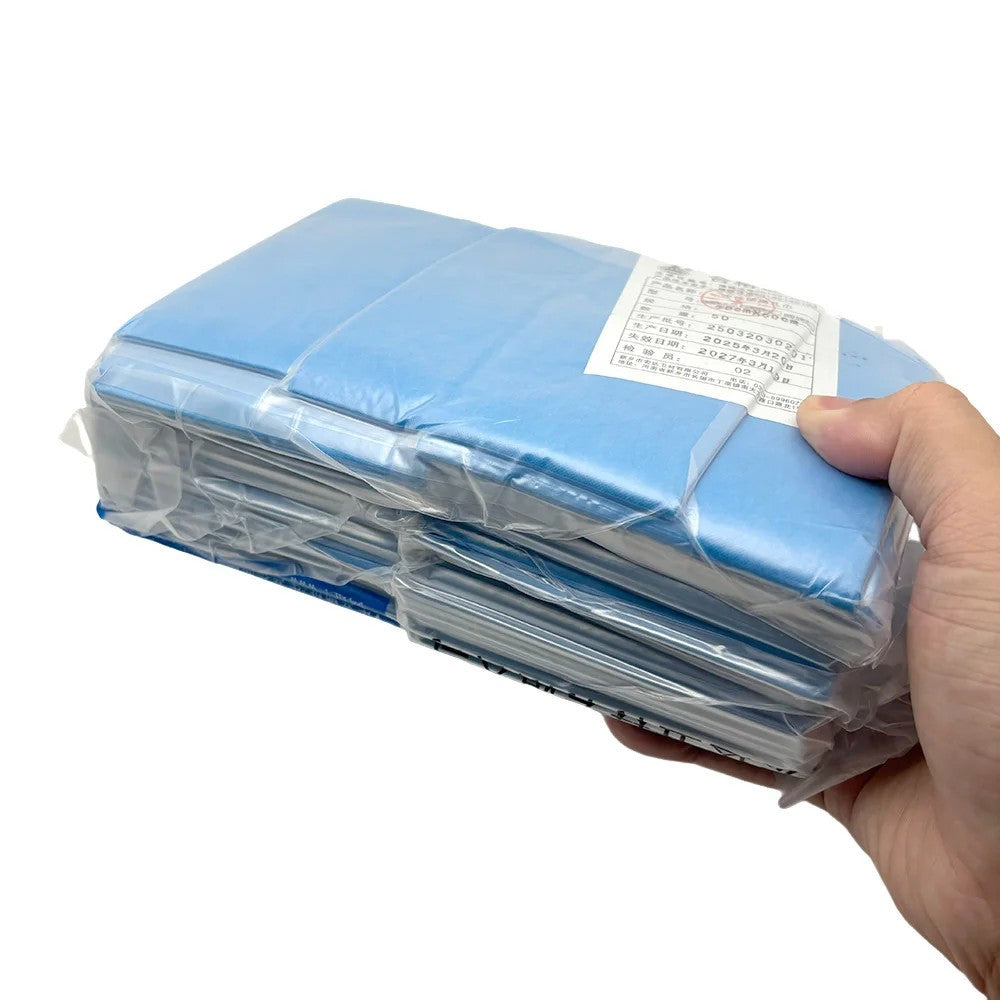 50Pcs Disposable Surgical Drapes Nonwoven Sterile Hole Cover Blue Dental Towel