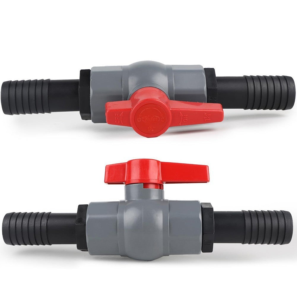 Dependable PVC Ball Valve with Barbed Hose Connector for Leak Free Operation