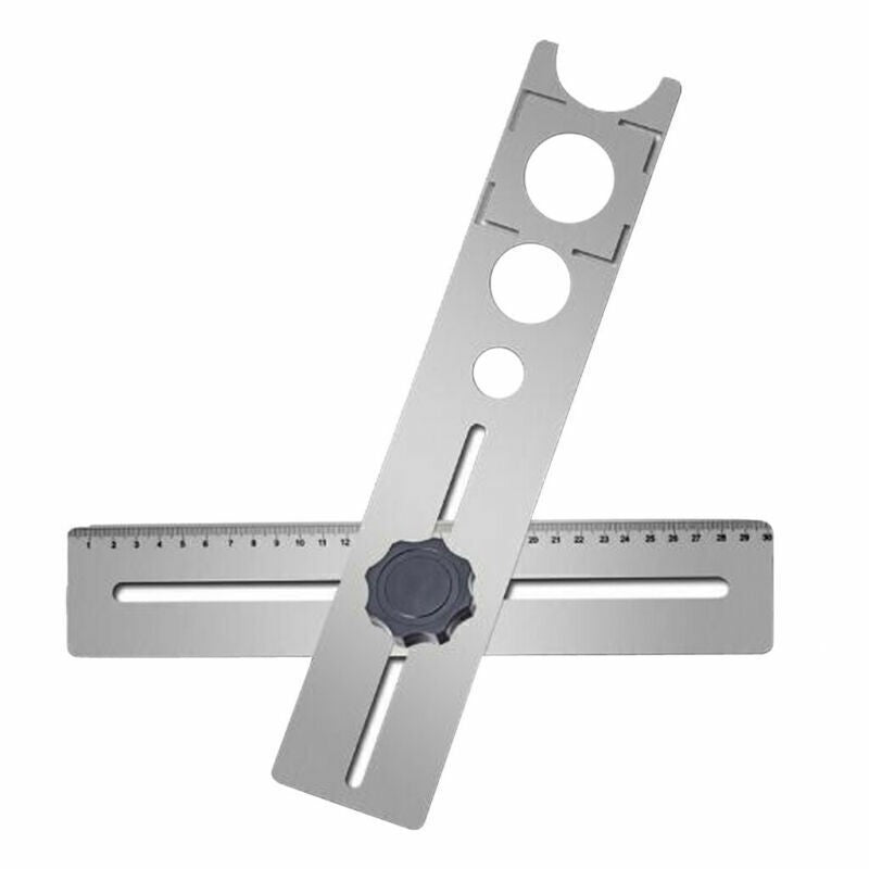 Stainless Steel Drill Guide Ruler Multi-functional Ceramic Tile Hole Locator