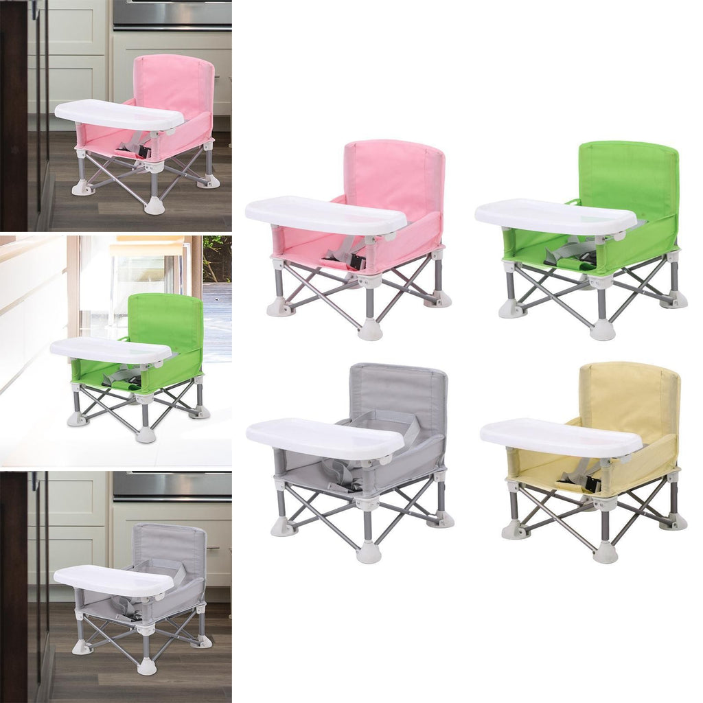 Baby Seat Booster Toddler Dining Seat Baby Camping Chair with Tray Folding Chair