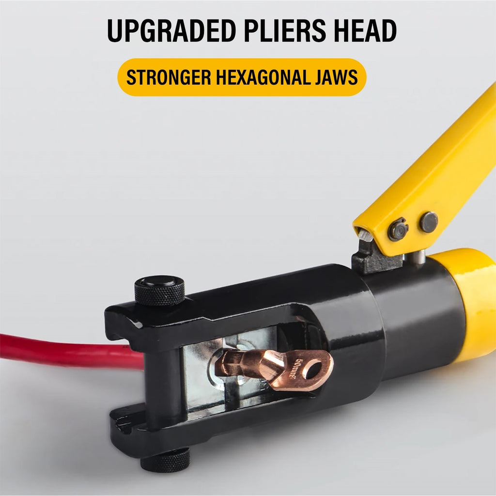 8 Dies 16 Ton Hydraulic Crimper Wire Battery Cable Lug Terminal Crimping Tool UK