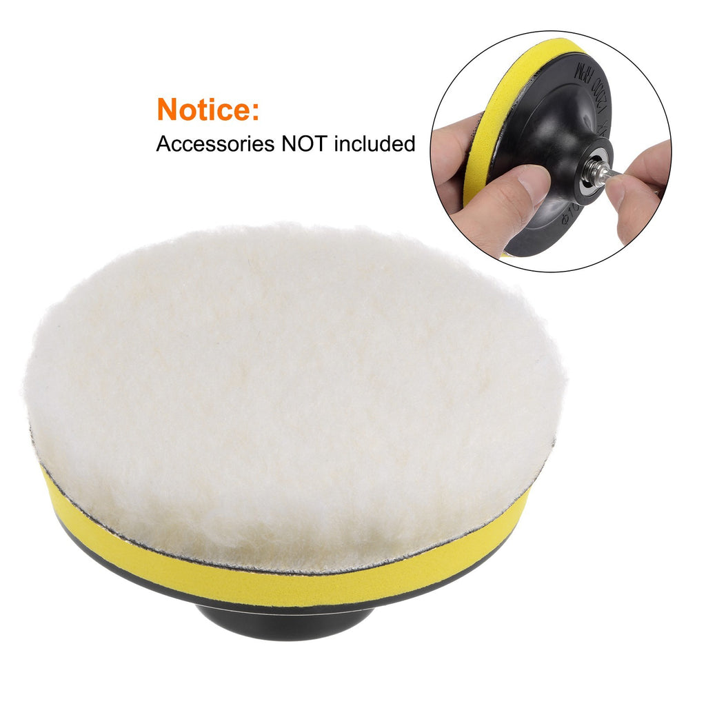6pcs Wool Buffing Pads 6 Inch Polishing Pad Polishing Buffing Pad Hook and Loop