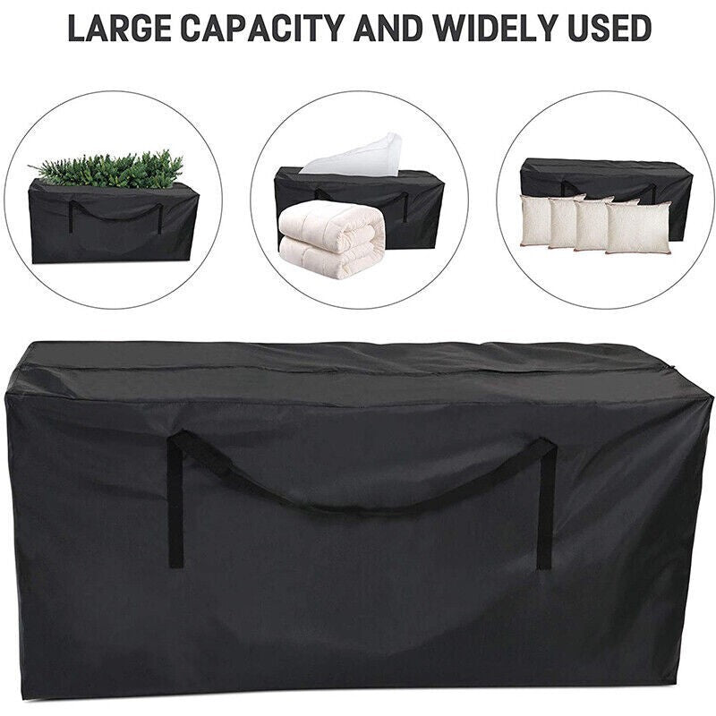 Extra Large Zipped Waterproof Garden Furniture Cushion Storage Bag Heavy Duty
