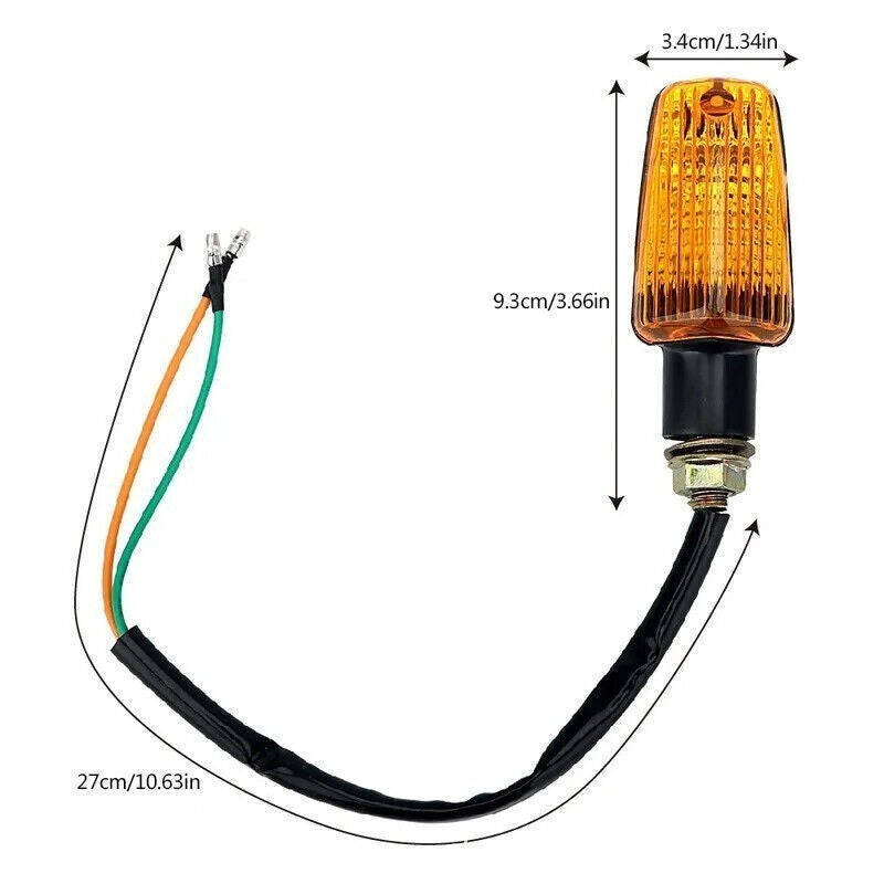 4x Universal Motorcycle Motorbike Turn Signal Indicators Light Lamp Amber UK