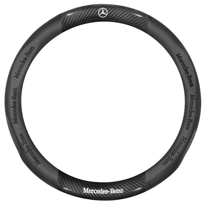 15 Inch Carbon Fiber PU Steering Cover For Mercedes Benz A C E Class UK Seller