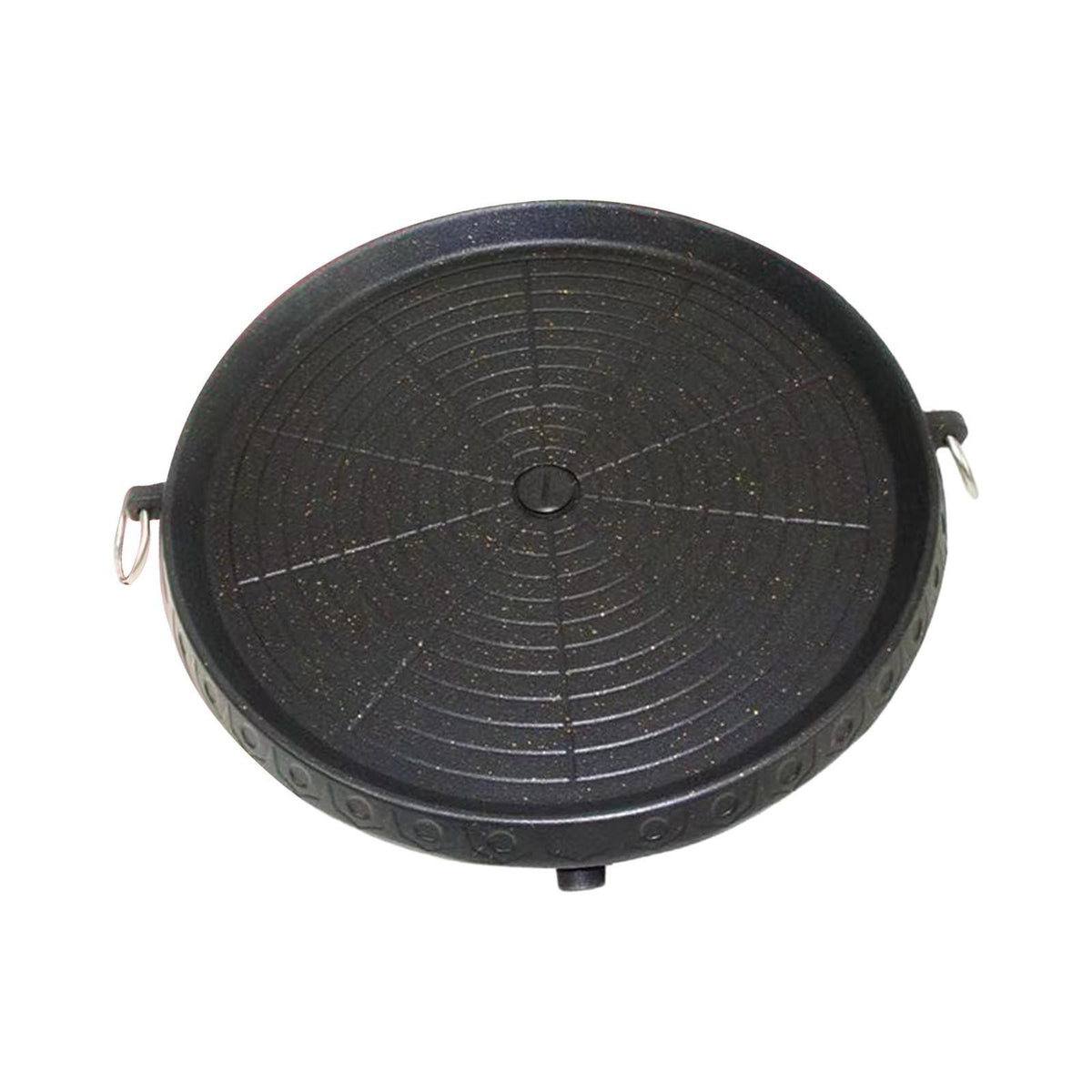 Korean BBQ Grill Pan with Handles Barbecue Plate for Baking Kitchen Travel