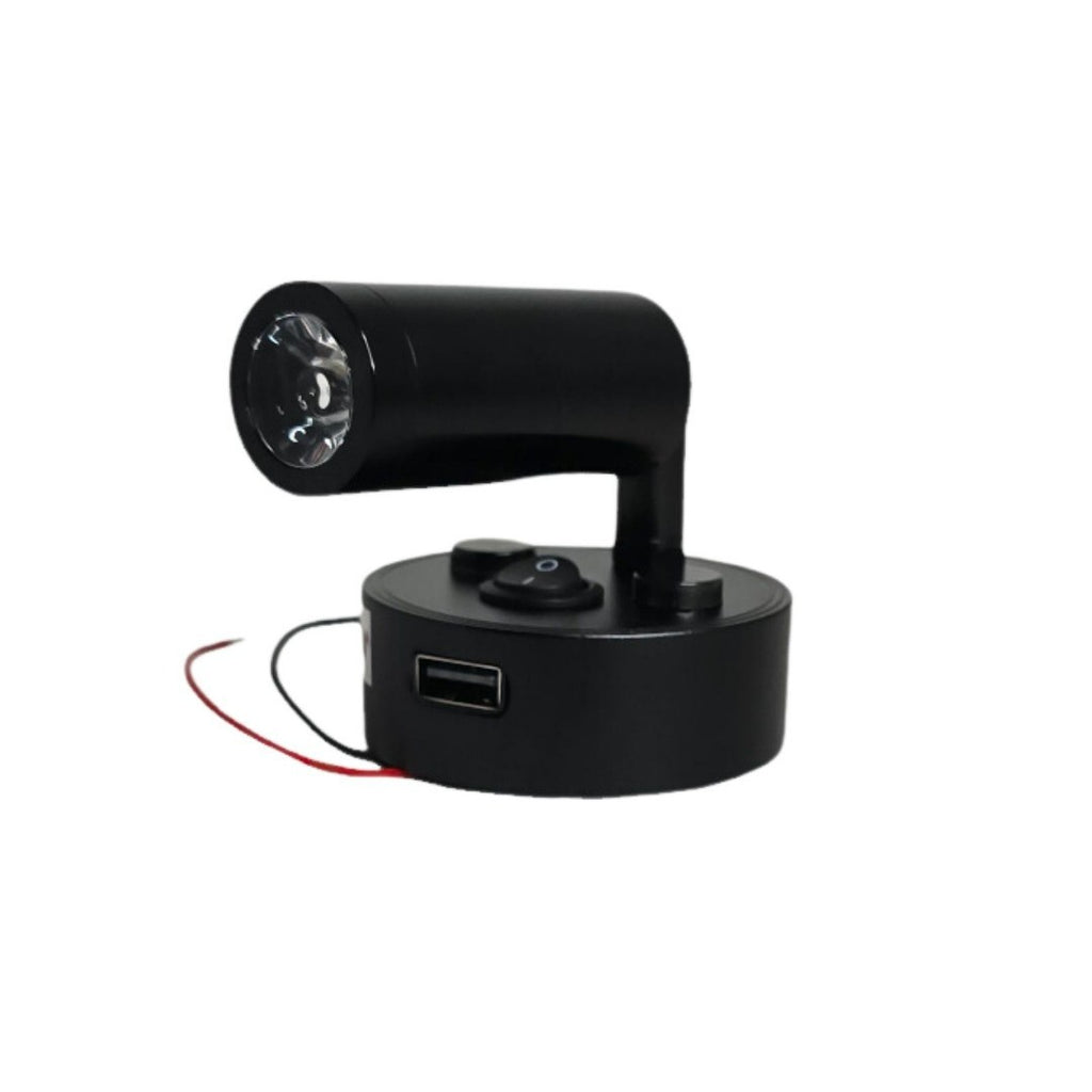12V LED Reading Light USB Port Pack of 2 Caravan Campervan Boat Lamps