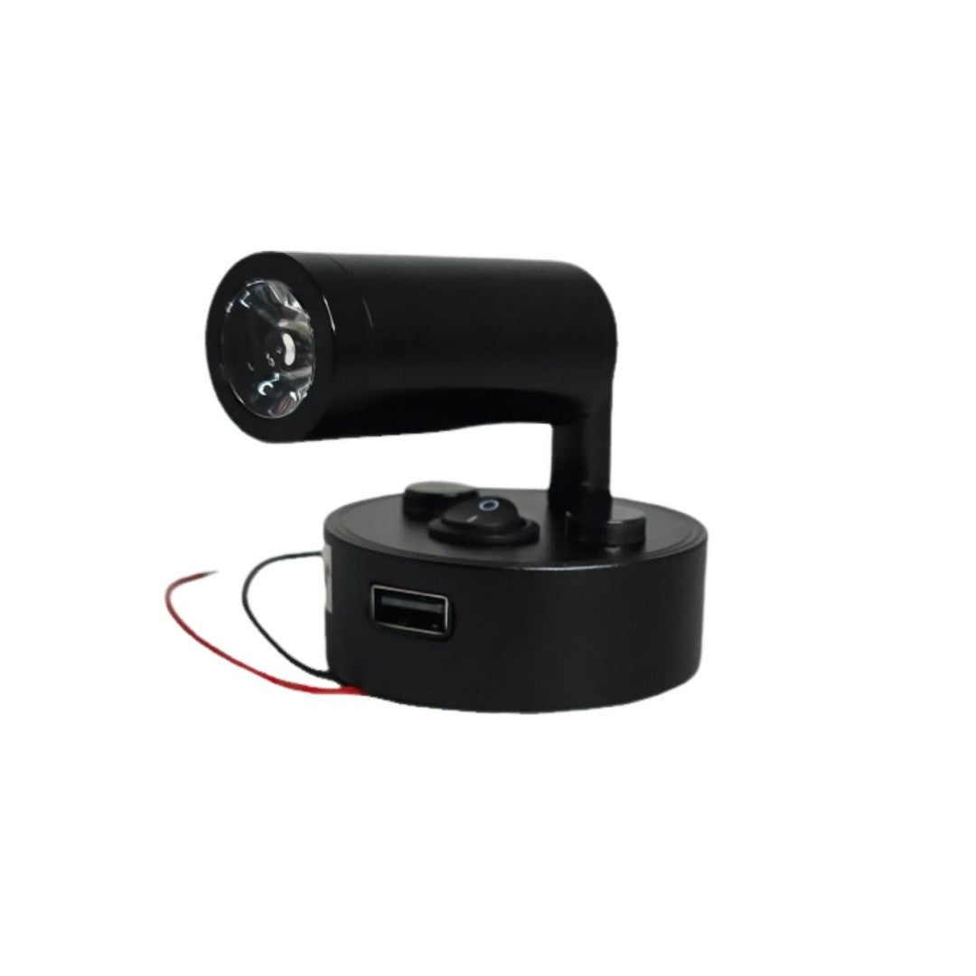 12V LED Reading Light USB Port Pack of 2 Caravan Campervan Boat Lamps