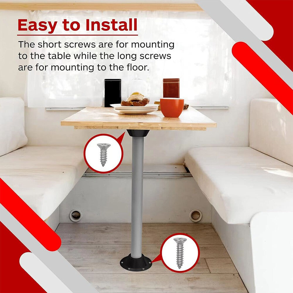 Sequoia Anodised Pedestal Table Leg Under Table Cone Base Houseboat Motorhome