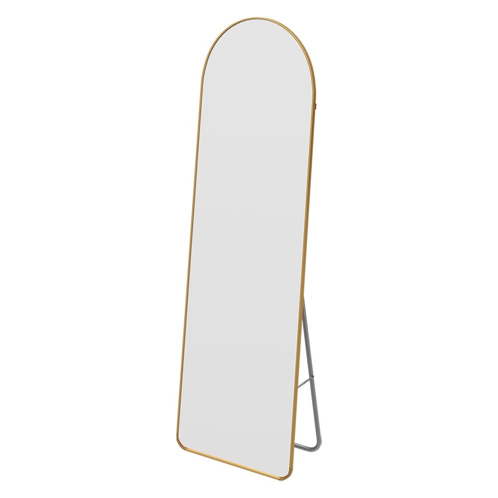 Arched Home Full Length Mirror Floor Wall Hanging Mirror with Stand 50x160cm