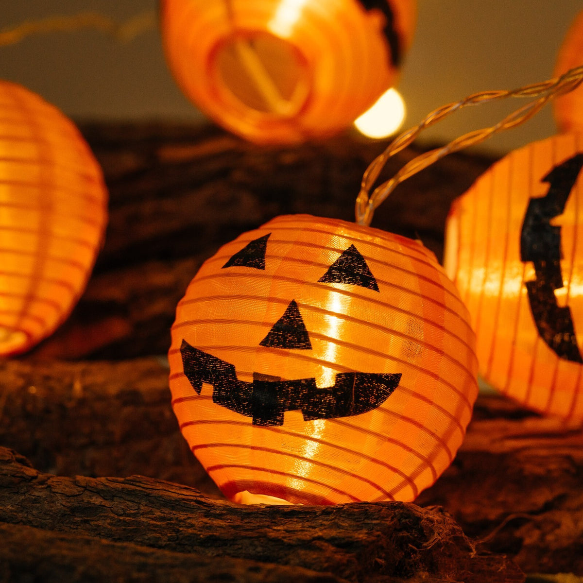 Halloween String Lights Pumpkin Lamp Light Up Indoor Outdoor Garden Party Decor