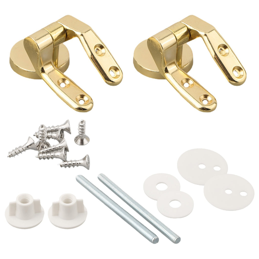 Zinc Alloy Gold Toilet For Seat Hinges Replacement Set for Lasting Use