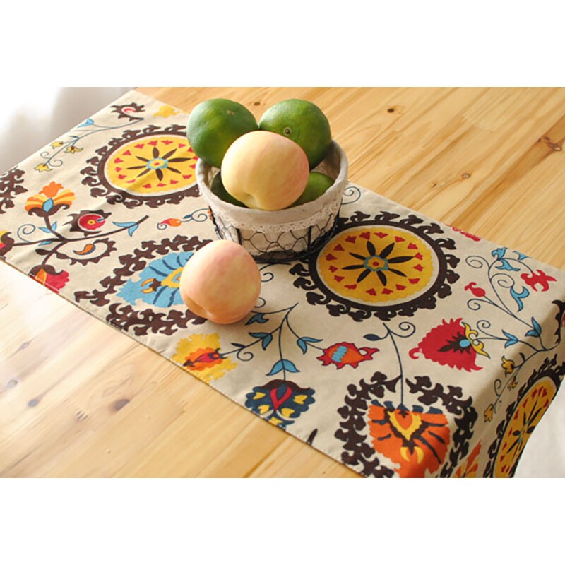 Home Table Runner Pastoral Bohemia Dining Room Party Bed Decor Tablecloth Cover