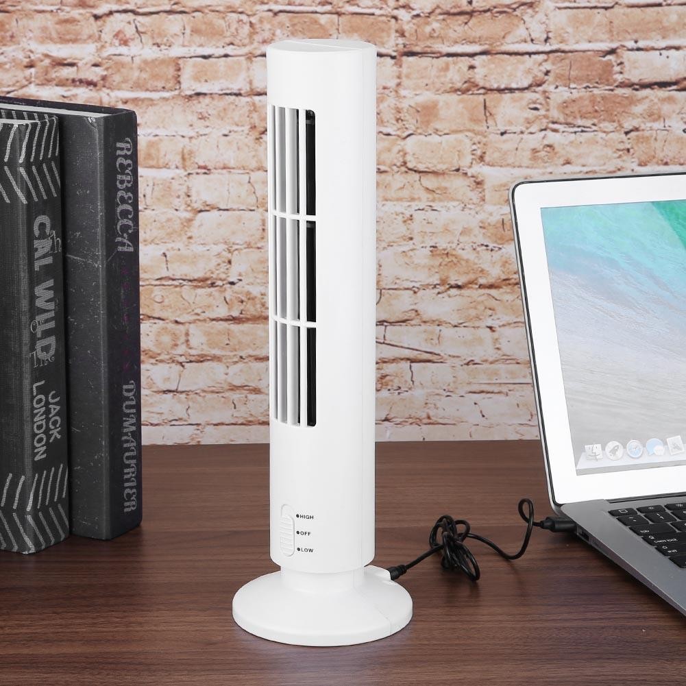 USB Mini Fan Office Bladeless Desktop Cooler 2-Speed Summer Cool Kit