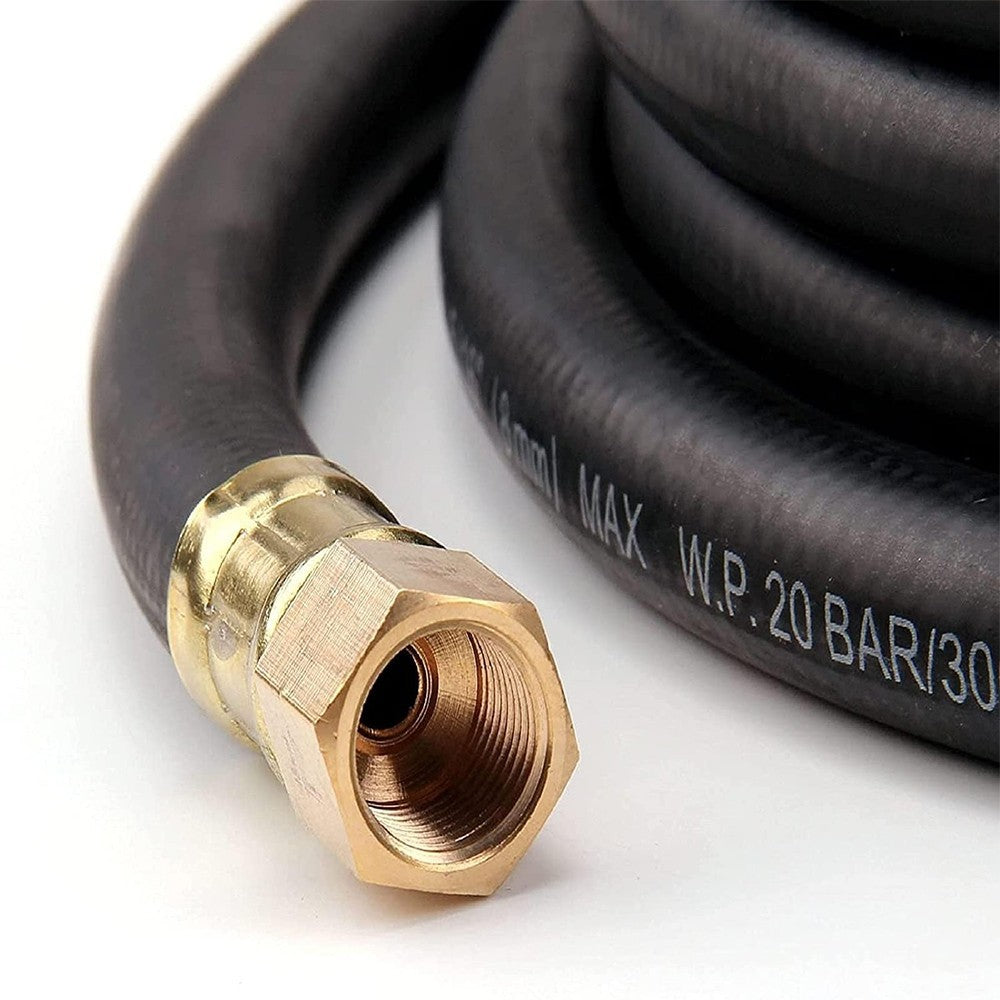 15m 1/4 BSP Auto Heavy Duty Accessories Rubber Air Compressor Hose Air Line