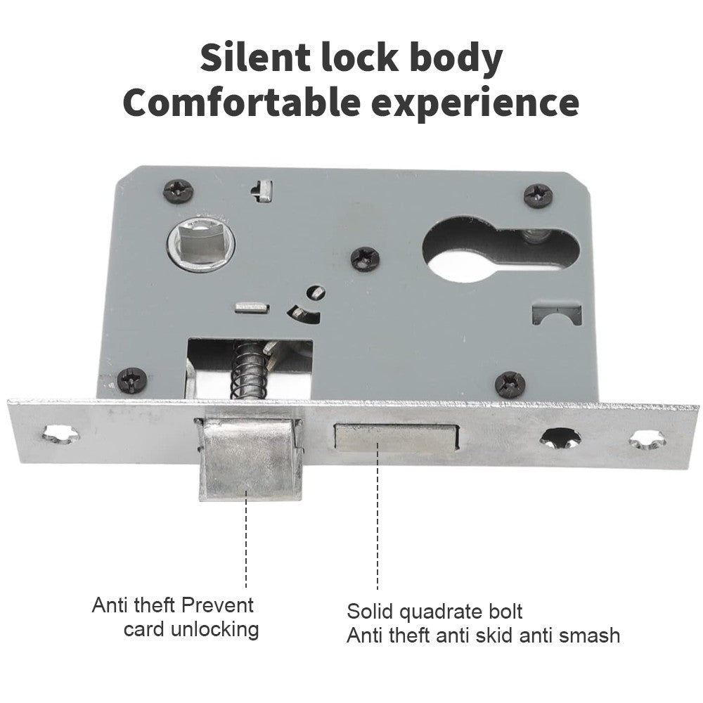 Lever Lock Set Lockable Door Handle Handles with 3 Keys Manganese Steel for Home