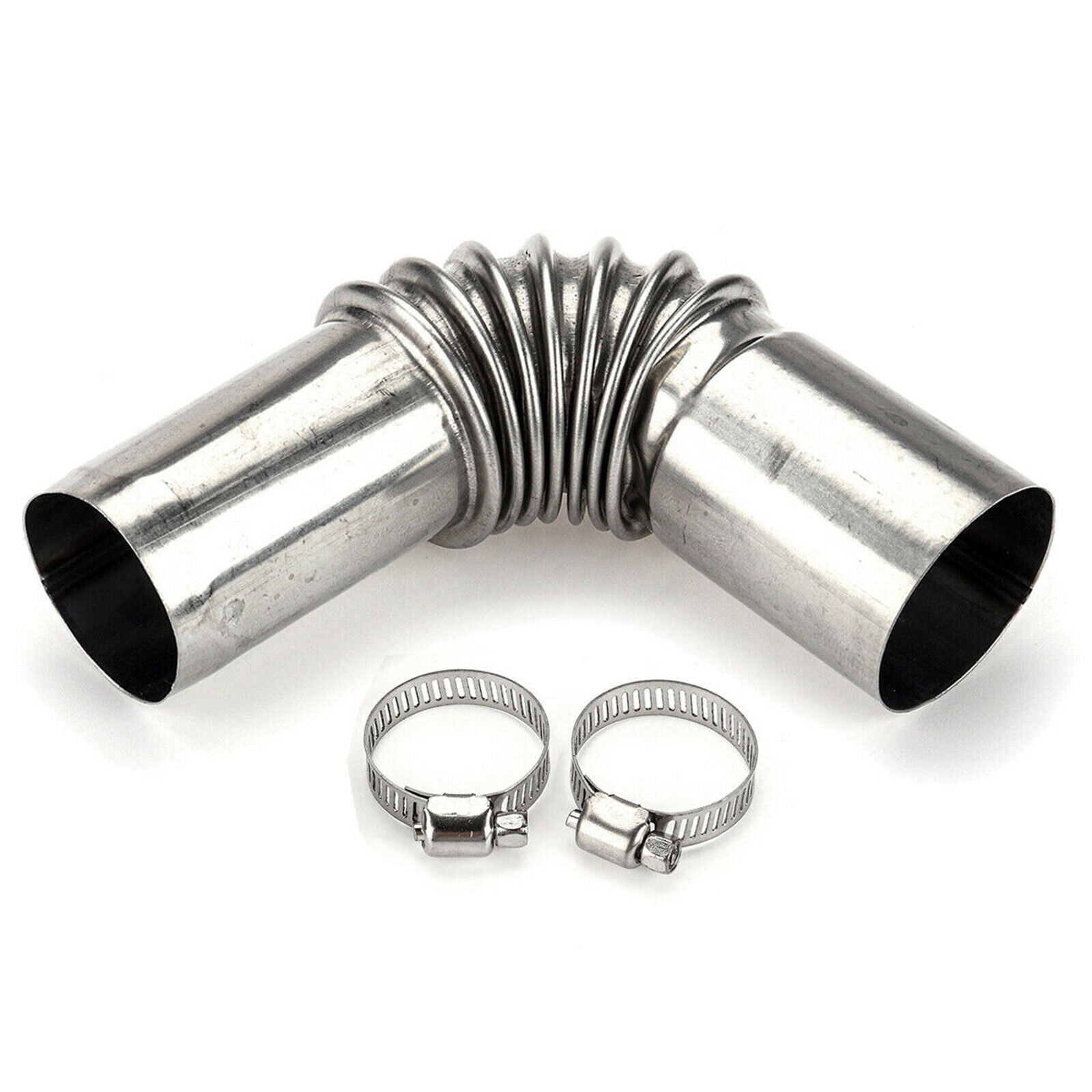 24mm Elbow Pipe Air Diesel Heater Exhaust Connector w/Clamps For Diesel Heater