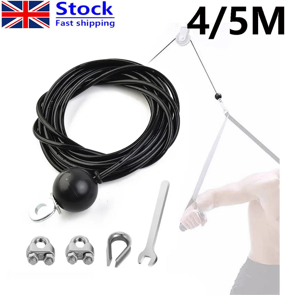 Adjustable Steel Wire Rope Kit DIY Weight Multi Gym Cable Fitness Pulley Tool