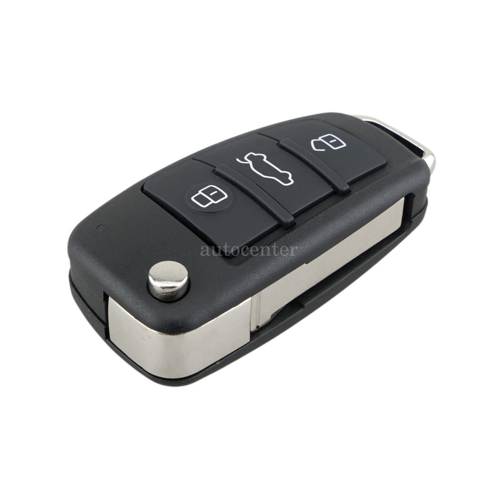 434MHz 3 Button Remote Flip Key Car Fob For AUDI A3 A4 TT ID48 Chip 8P0837220D