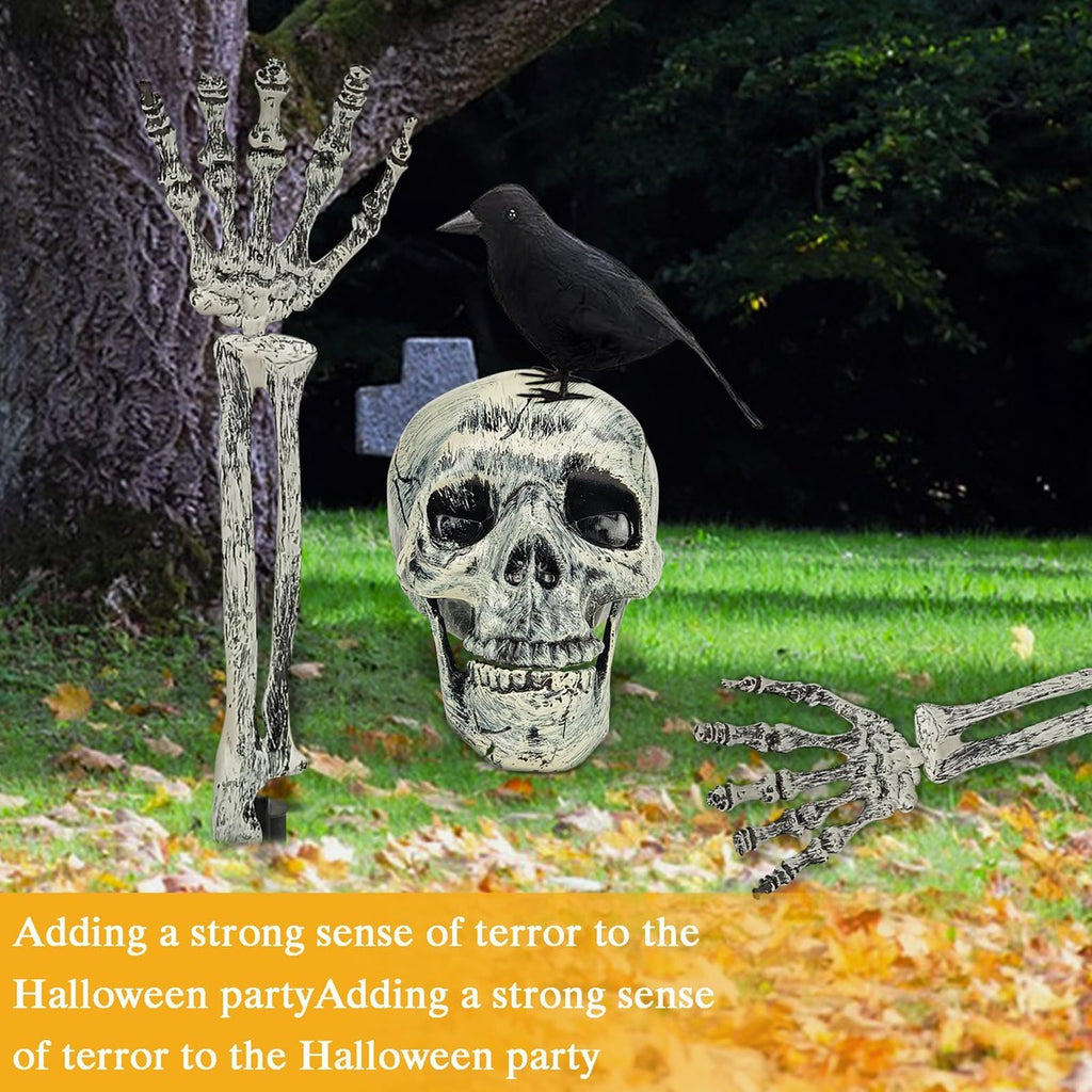 Realistic Skeleton Stakes Halloween Decorations Scary Skeleton for Lawn Garden