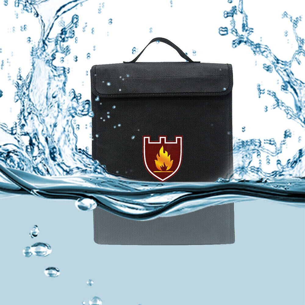 Fireproof Waterproof Document Bag Secret File Protect Pouch Money Safe Handbag