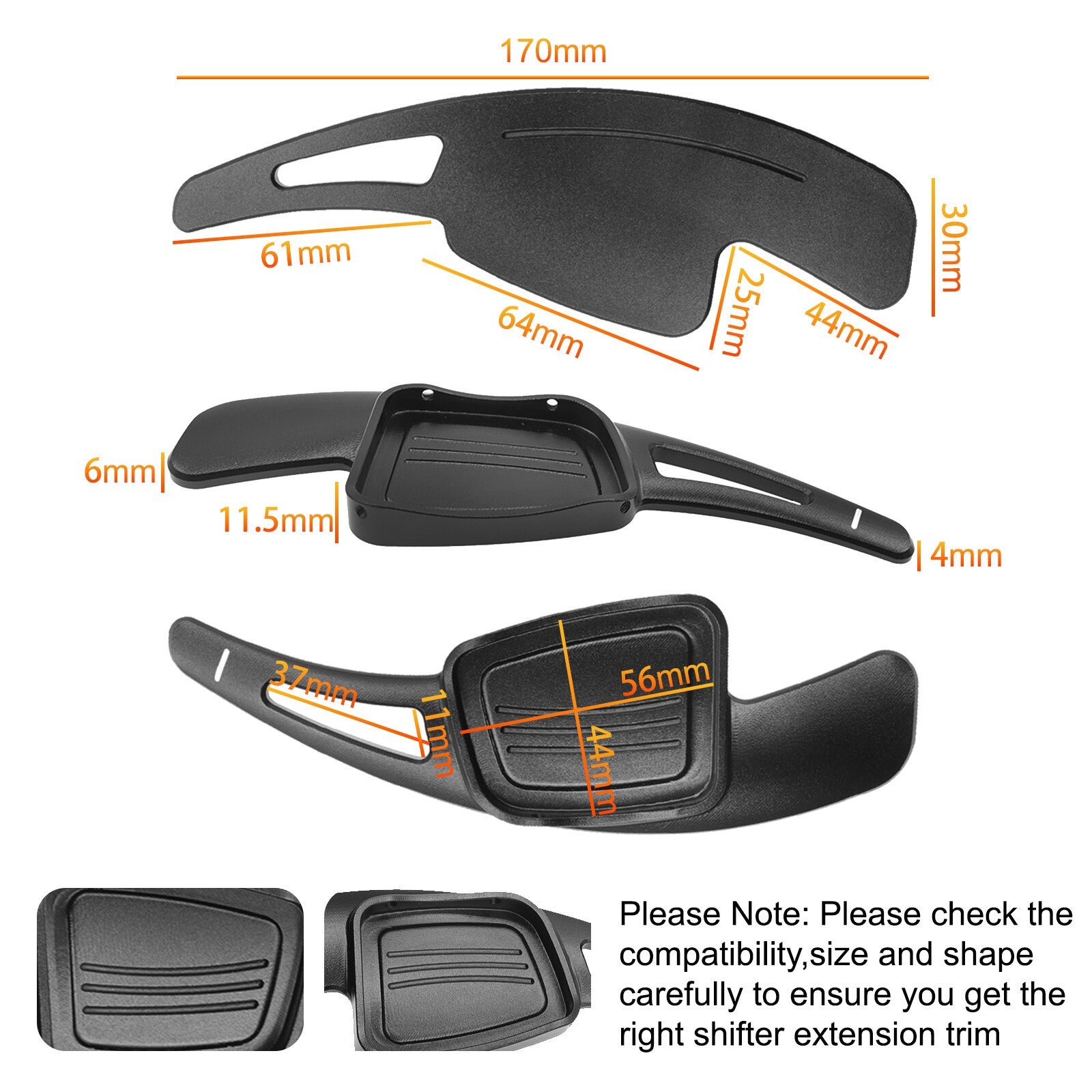 Extension Steering Wheel Shifter Paddle Shift For Audi A3 A5 S3 S5 Q5 Q7 TT TTS