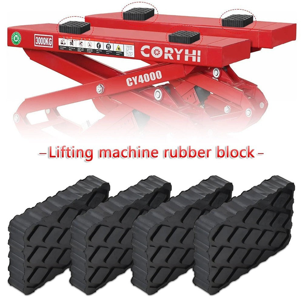 4Pcs Ramp Jacking Rubber Blocks 120x80x40mm-Universal Scissor Car Lift Pads New