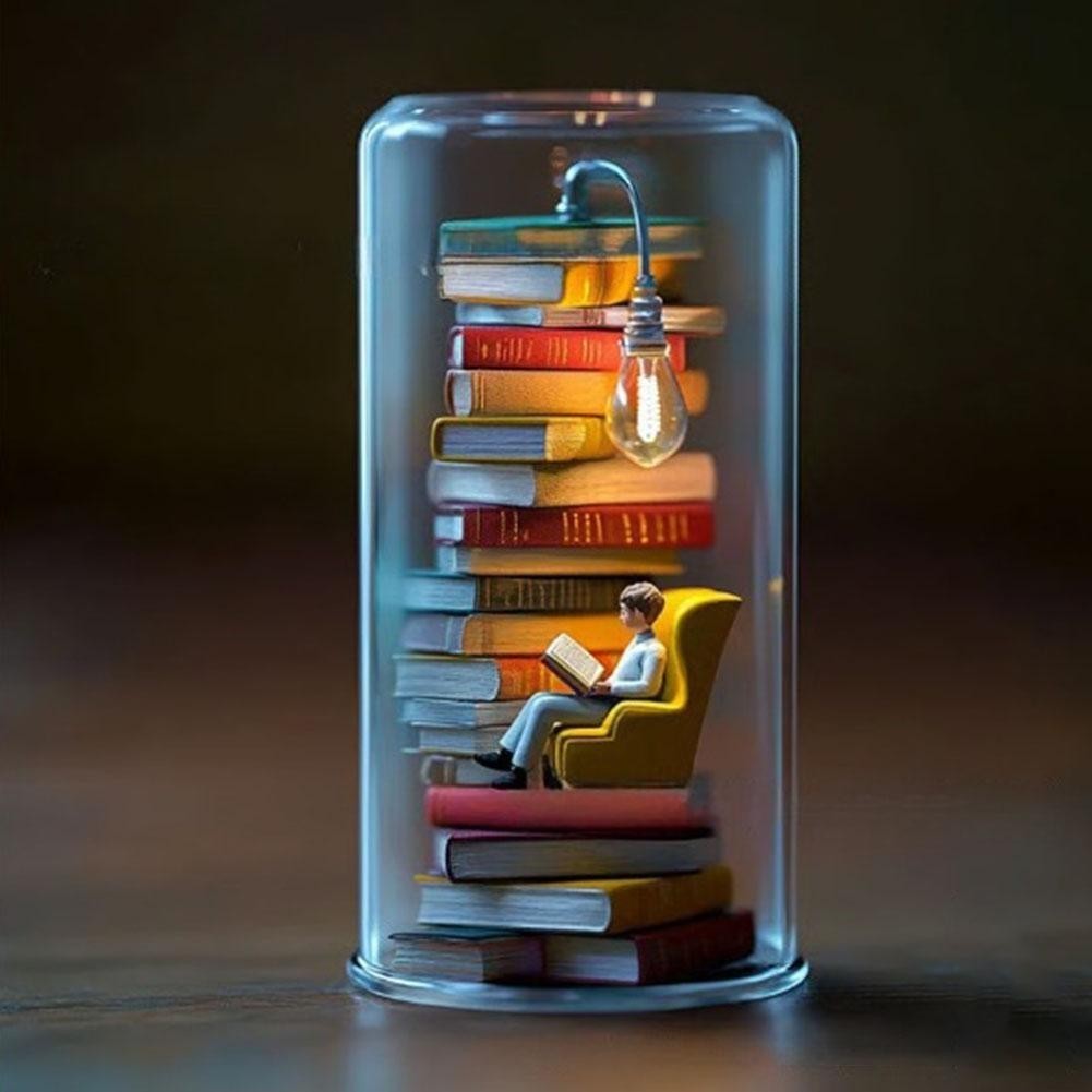 New Reader Eye Caring Night Book Light Lit Bulb Bookshelf Lamp, Home Decoratio D