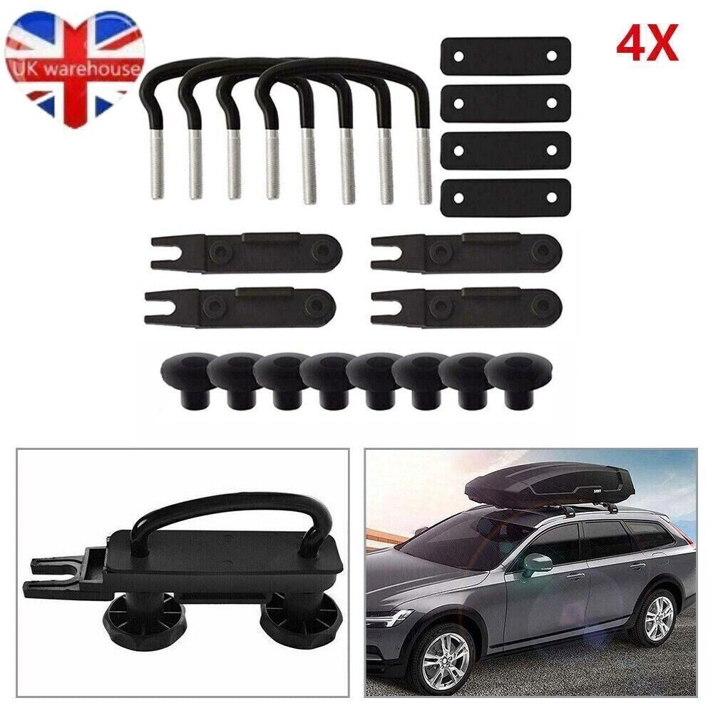 Stainless Steel Universal Roof Box Car Van Mounting Fitting Kit U-Bolts Clamp UK