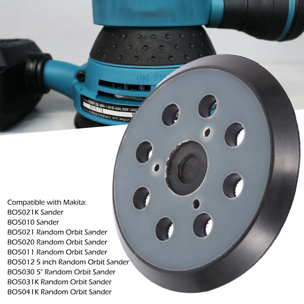 8 Hole 125mm Sander Pad Backing Base For Makita Random Orbital BO5031K BO5041K