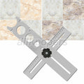 Stainless Steel Ceramic Tile Hole Locator Floor Drilling Guide Finder Gauge Tool