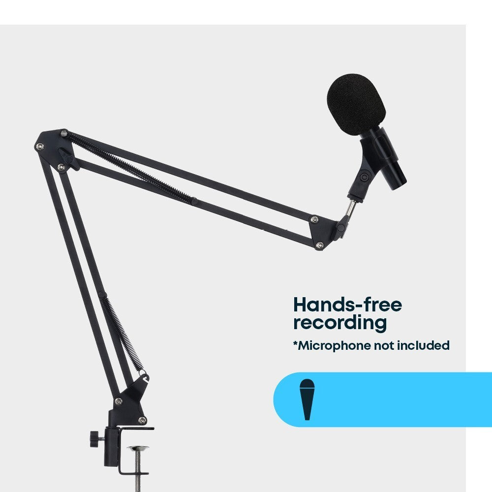 Fineway Microphone Boom Arm Stand Adjustable Black